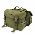 Bicicleta de bicicleta de tela verda doble pannier